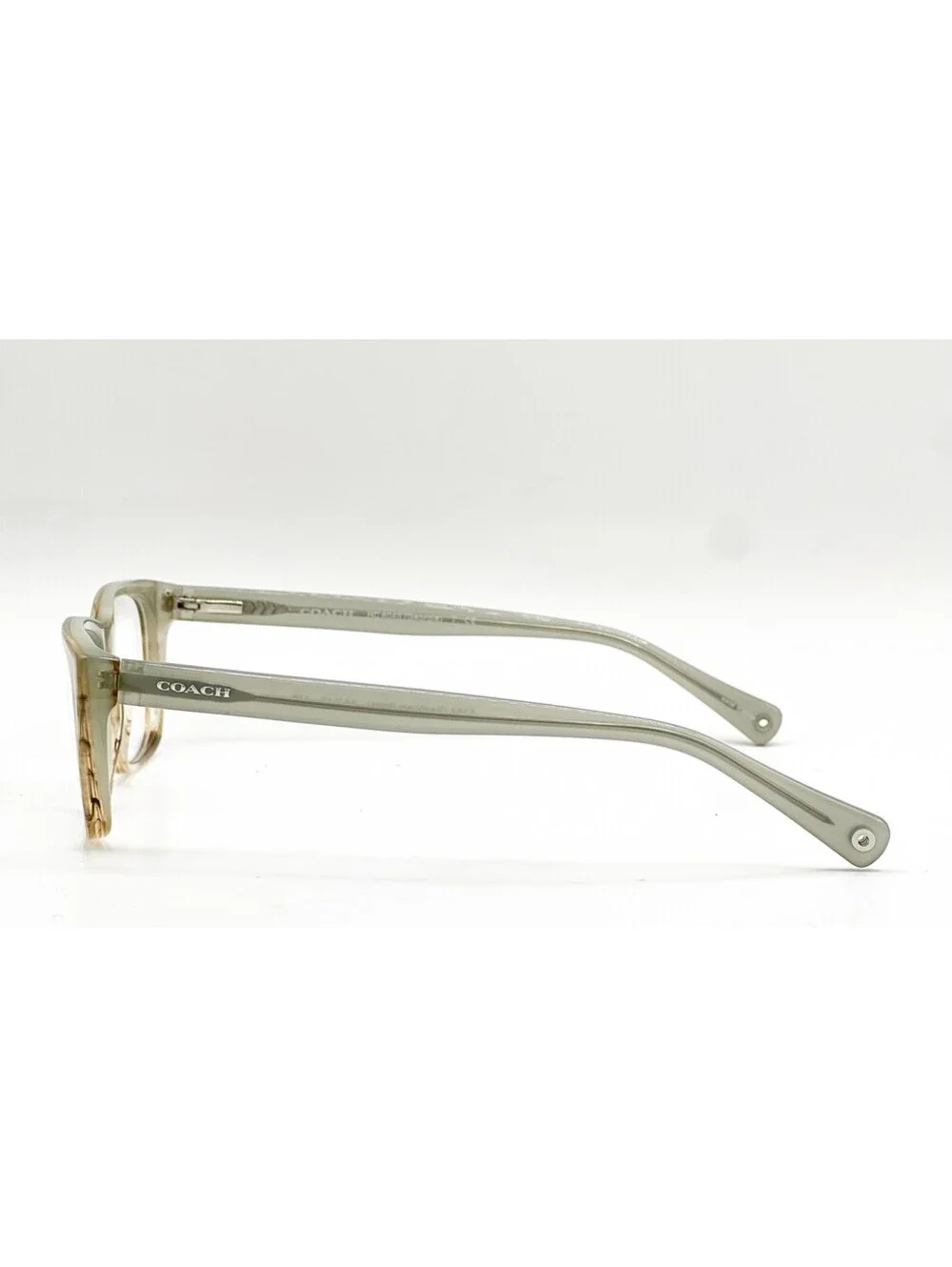 Coach HC 6048 5184 Seafoam Horn Rectangle Authentic Eyeglass Frames 51-17